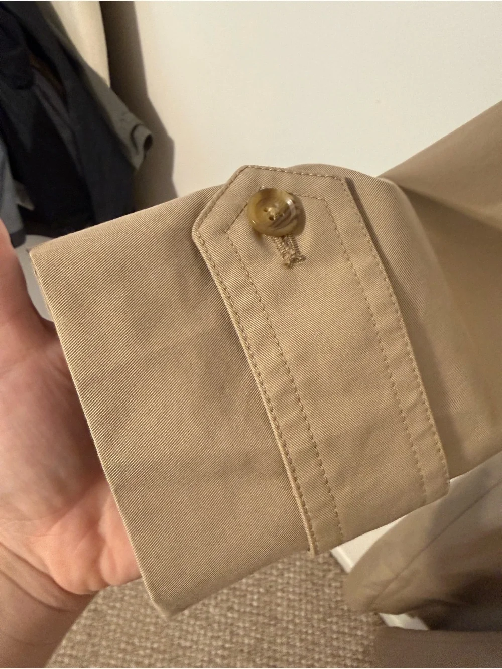 Banana Republic Tan Double-Breasted Trench Coat